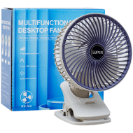 Ventilator de birou cu brat ajustabil, incarcare USB, 3 trepte de viteza